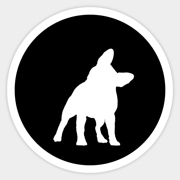 French Bulldog - Silhouette Sticker by SophieStockArt